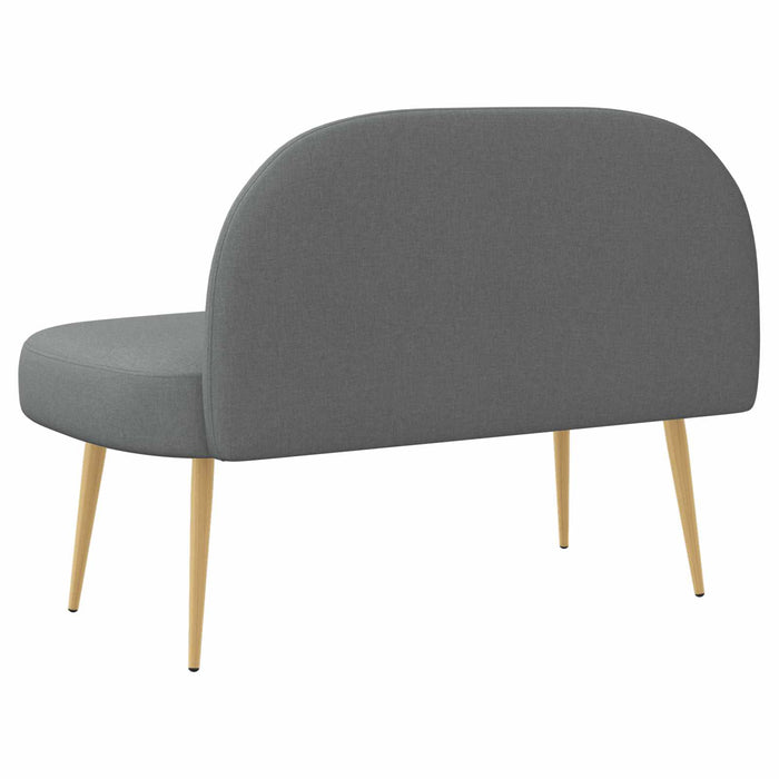 Bancă tapițată cu spătar Gri închis 110 x 60 x 76 cm Poliester WALTI