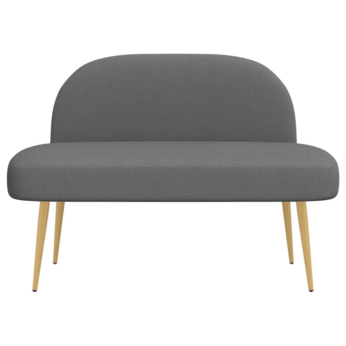 Bancă tapițată cu spătar Gri închis 110 x 60 x 76 cm Poliester WALTI