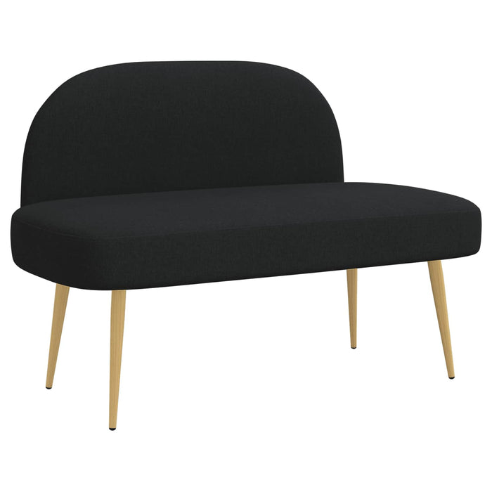 Bancă tapițată cu spătar Negru 110 x 60 x 76 cm Poliester WALTI