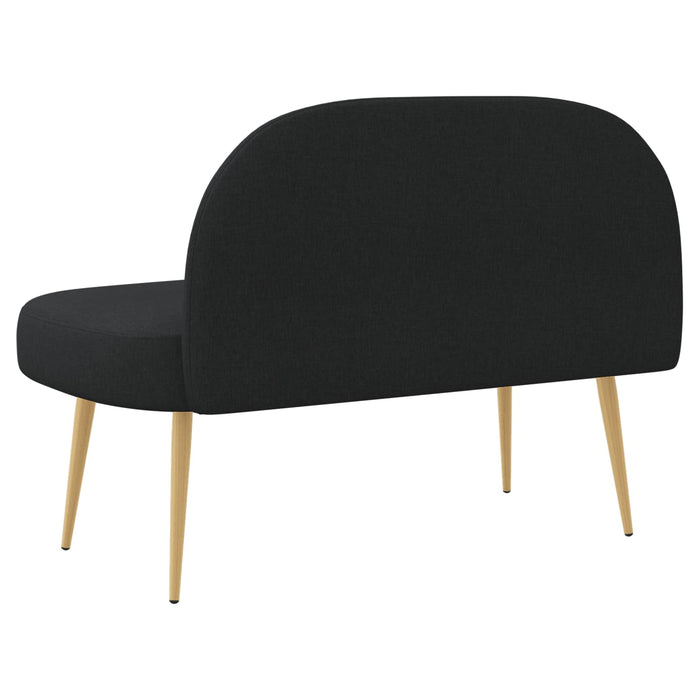 Bancă tapițată cu spătar Negru 110 x 60 x 76 cm Poliester WALTI
