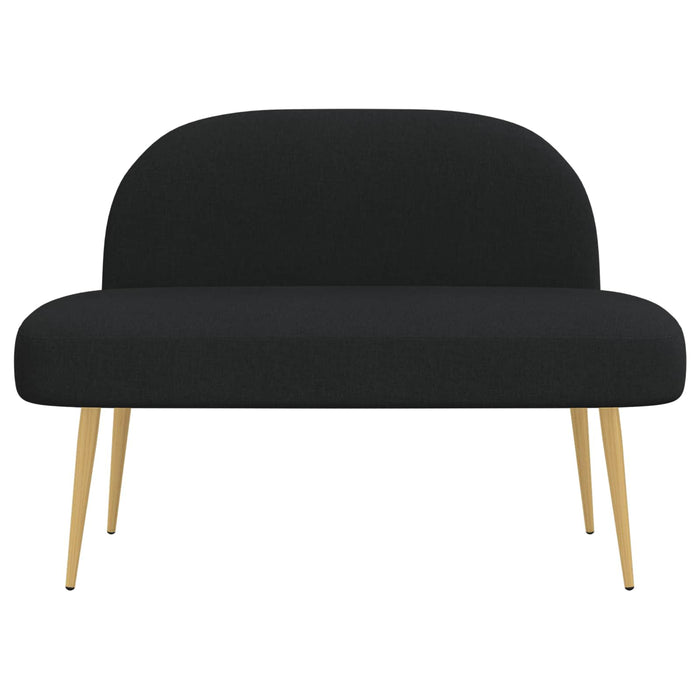 Bancă tapițată cu spătar Negru 110 x 60 x 76 cm Poliester WALTI