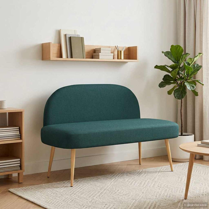 Bancă tapițată cu spătar Verde închis 110 x 60 x 76 cm - WALTI WALTI