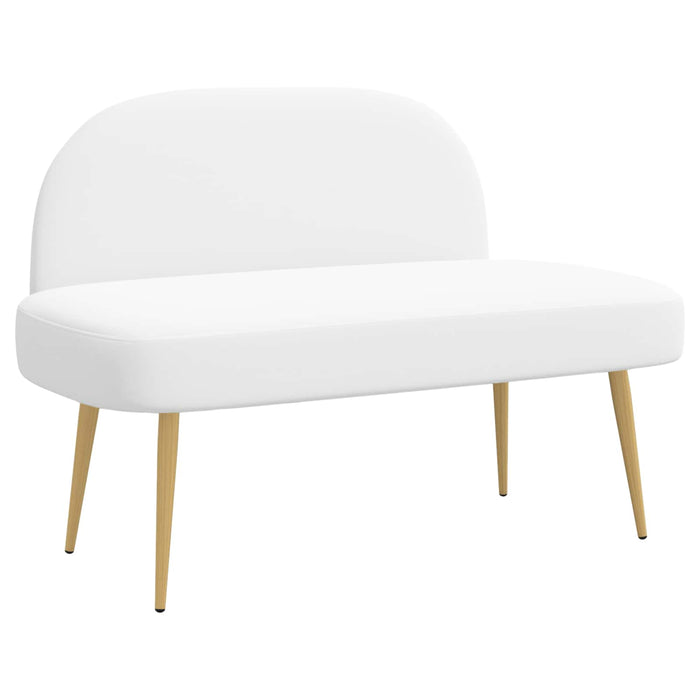 Bancă tapițată cu spătar Alb 110 x 60 x 76 cm Poliester - WALTI WALTI
