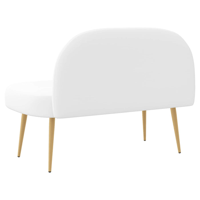 Bancă tapițată cu spătar Alb 110 x 60 x 76 cm Poliester - WALTI WALTI