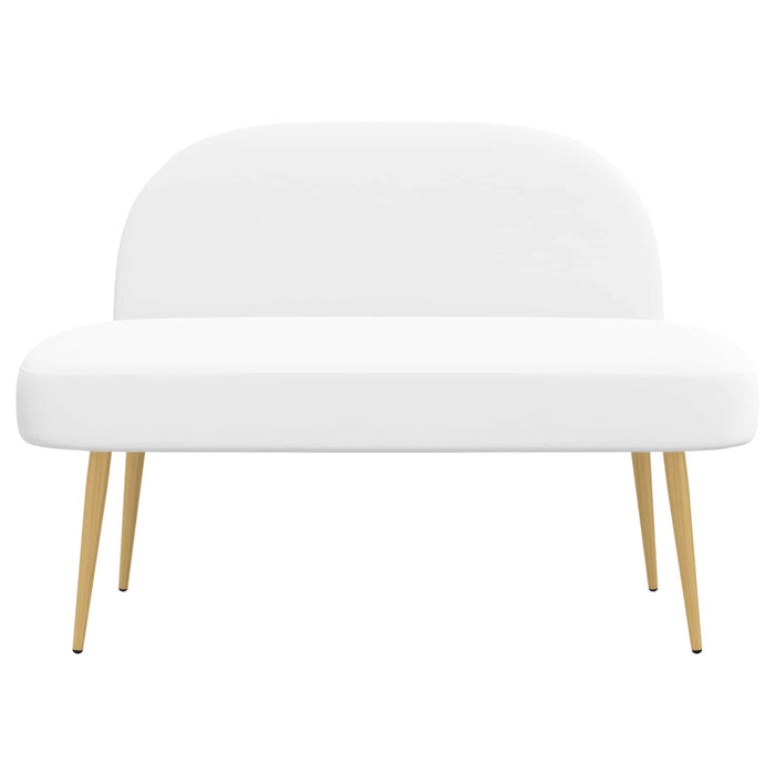 Bancă tapițată cu spătar Alb 110 x 60 x 76 cm Poliester - WALTI WALTI