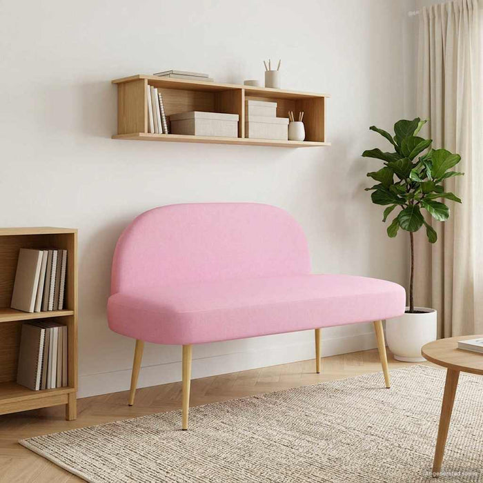 Bancă tapițată cu spătar Roz 110 x 60 x 76 cm Poliester WALTI