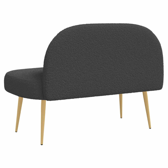 Bancă tapițată cu spătar Gri închis 110 x 60 x 76 cm Bouclé WALTI