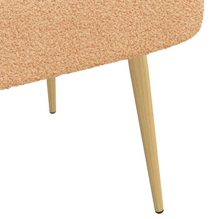 Bancă tapițată cu spătar Bej 110 x 60 x 76 cm Bouclé WALTI
