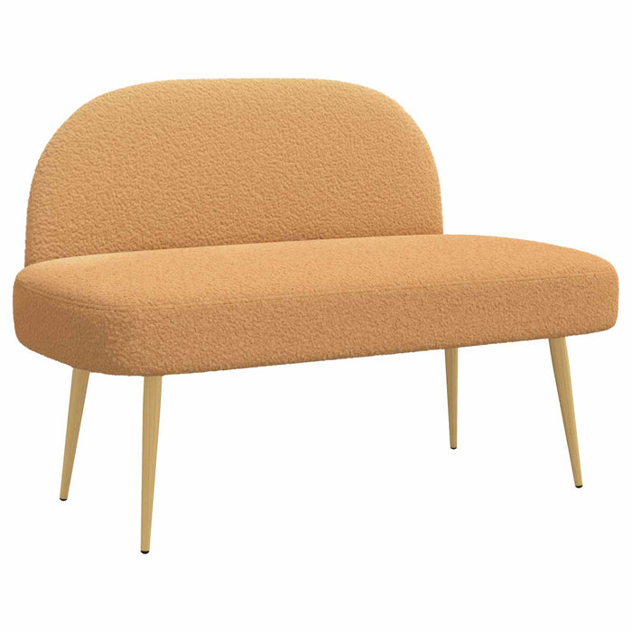 Bancă tapițată cu spătar Bej 110 x 60 x 76 cm Bouclé WALTI