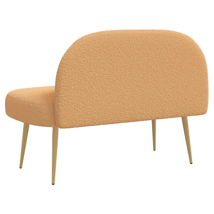 Bancă tapițată cu spătar Bej 110 x 60 x 76 cm Bouclé WALTI