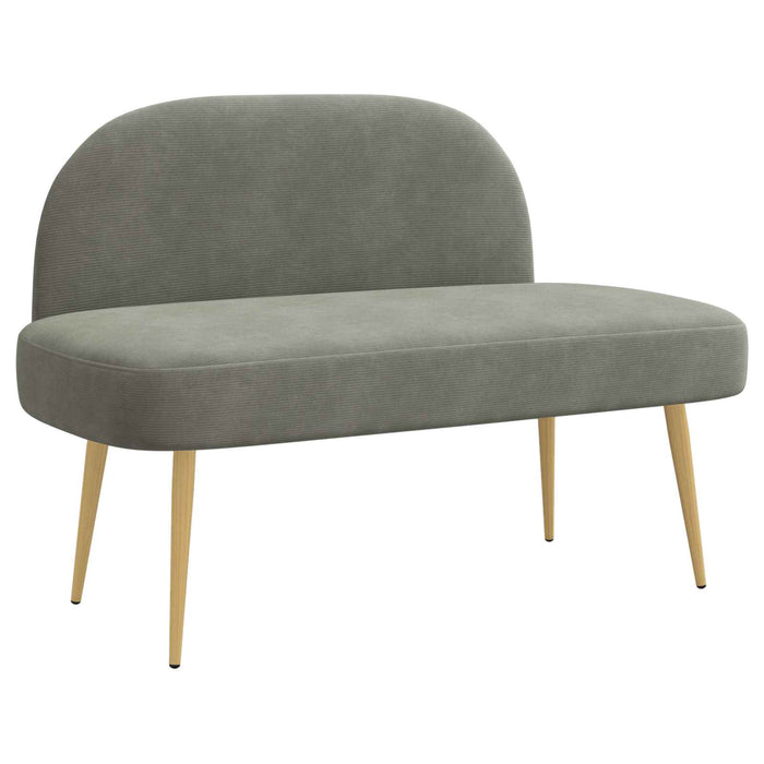 Bancă tapițată cu spătar Gri deschis 110 x 60 x 76 cm - WALTI WALTI