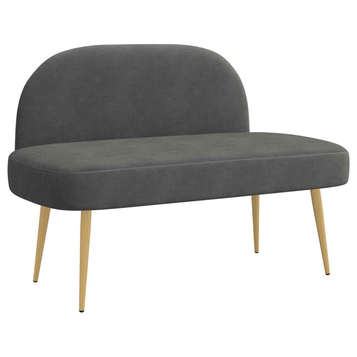 Bancă tapițată cu spătar Gri închis 110 x 60 x 76 cm - WALTI WALTI