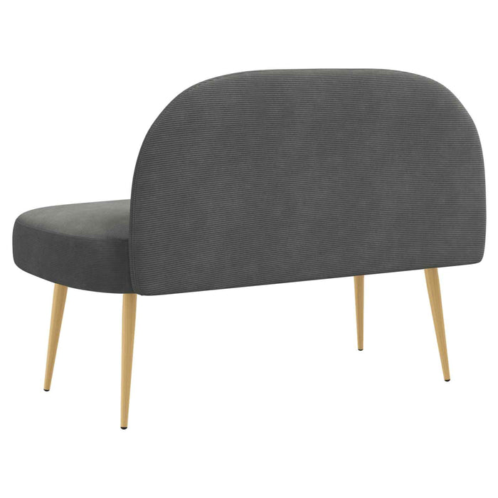 Bancă tapițată cu spătar Gri închis 110 x 60 x 76 cm - WALTI WALTI