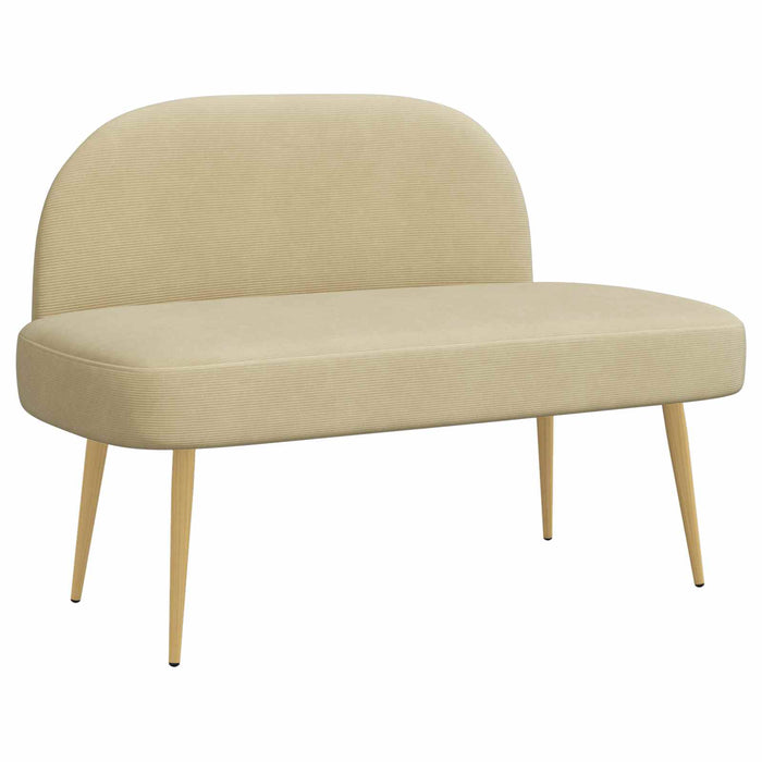Bancă tapițată cu spătar gri verde deschis 110 x 60 x 76 cm WALTI