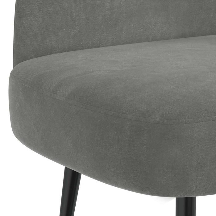 Bancă tapițată cu spătar Gri închis 110 x 60 x 76 cm Catifea WALTI