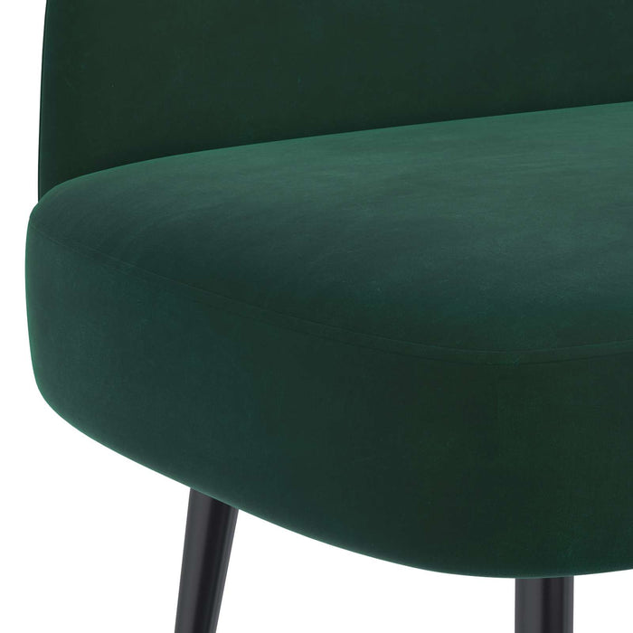 Bancă tapițată cu spătar Verde închis 110 x 60 x 76 cm Catifea WALTI