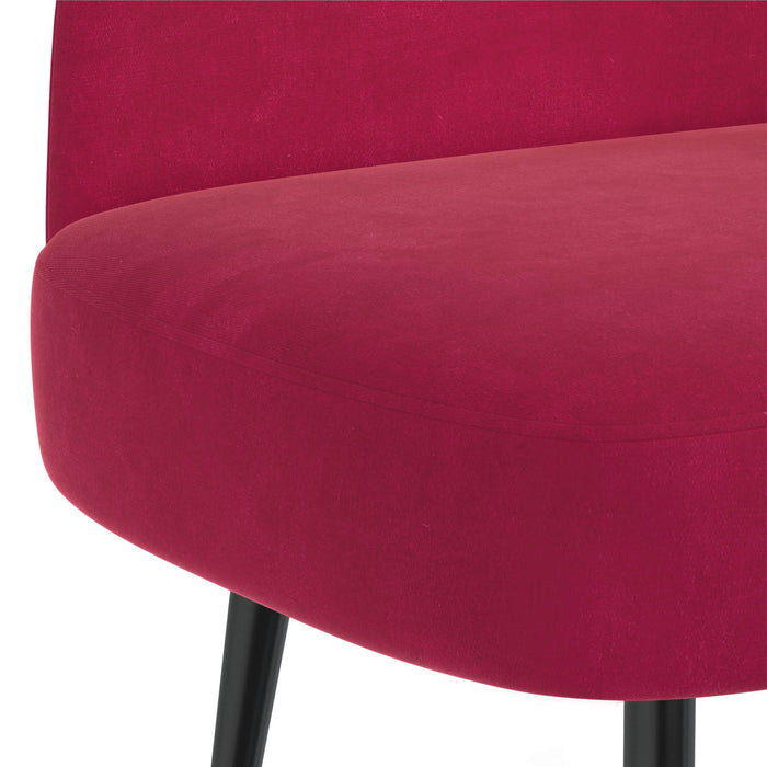 Bancă tapițată cu spătar bordo 110 x 60 x 76 cm Catifea - WALTI WALTI