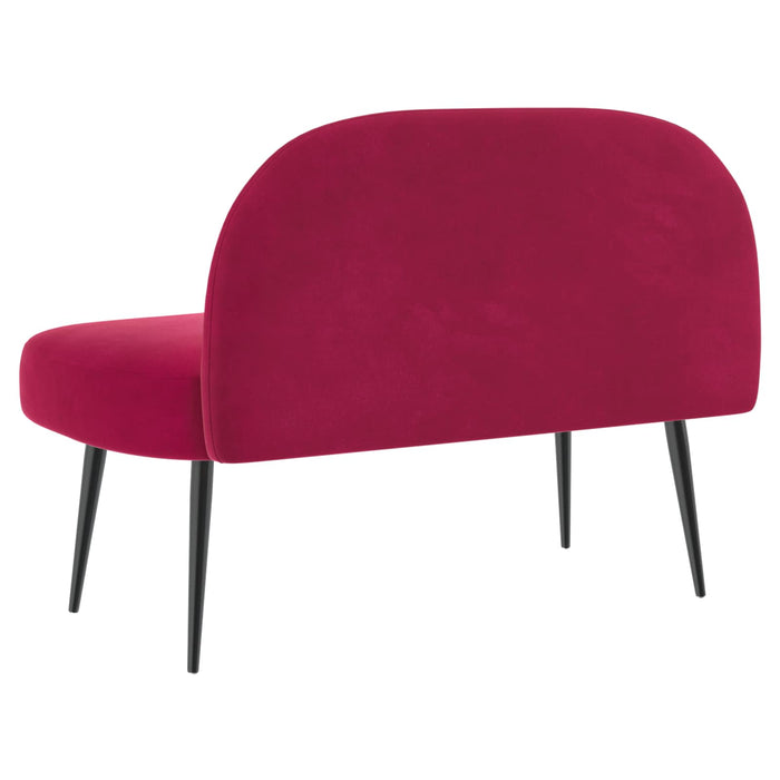 Bancă tapițată cu spătar bordo 110 x 60 x 76 cm Catifea - WALTI WALTI