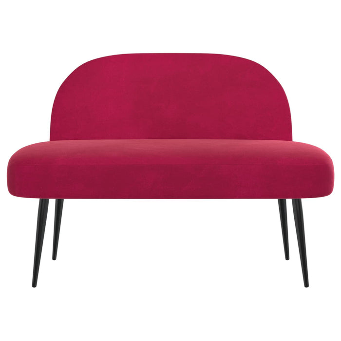 Bancă tapițată cu spătar bordo 110 x 60 x 76 cm Catifea - WALTI WALTI