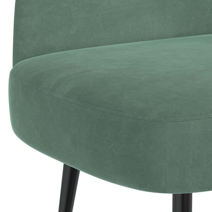 Bancă tapițată cu spătar verde-albăstriu 110 x 60 x 76 cm WALTI