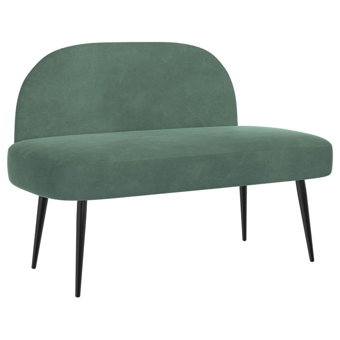 Bancă tapițată cu spătar verde-albăstriu 110 x 60 x 76 cm WALTI