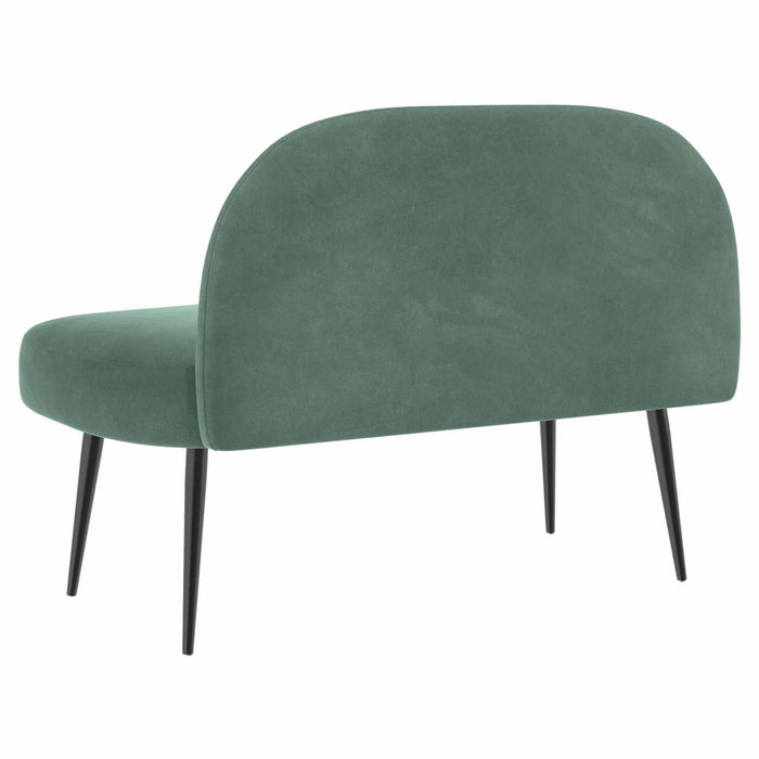 Bancă tapițată cu spătar verde-albăstriu 110 x 60 x 76 cm WALTI