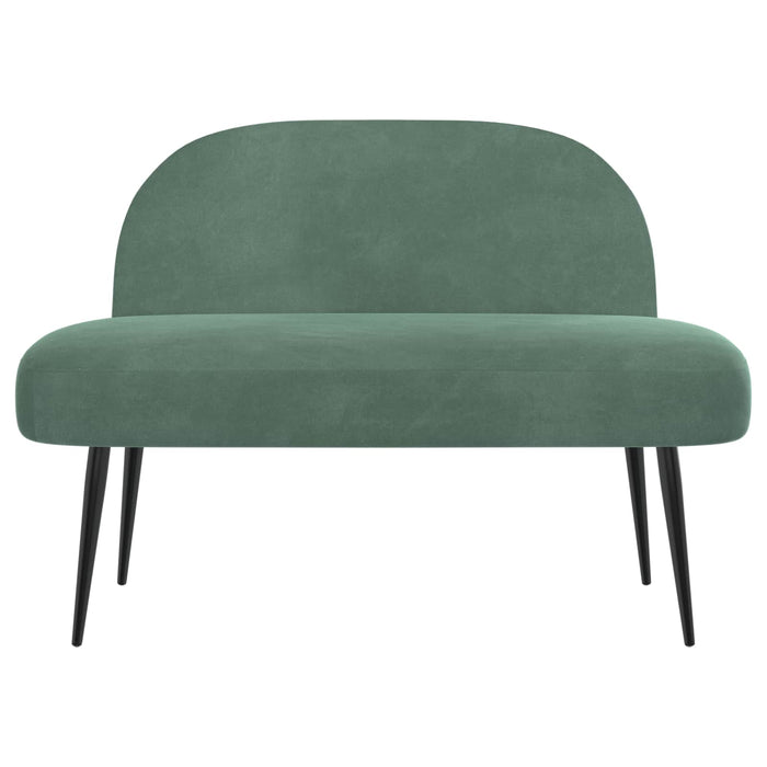 Bancă tapițată cu spătar verde-albăstriu 110 x 60 x 76 cm WALTI