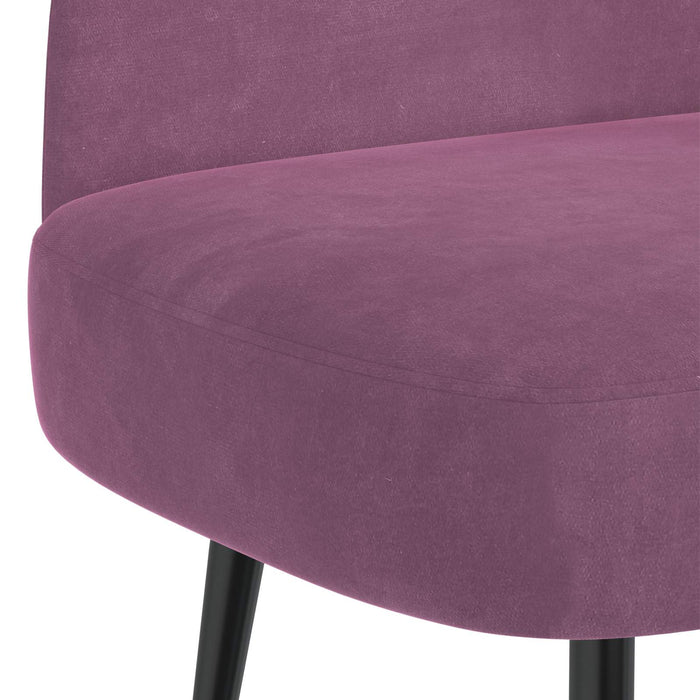 Bancă tapițată cu spătar Violet 110 x 60 x 76 cm Catifea WALTI