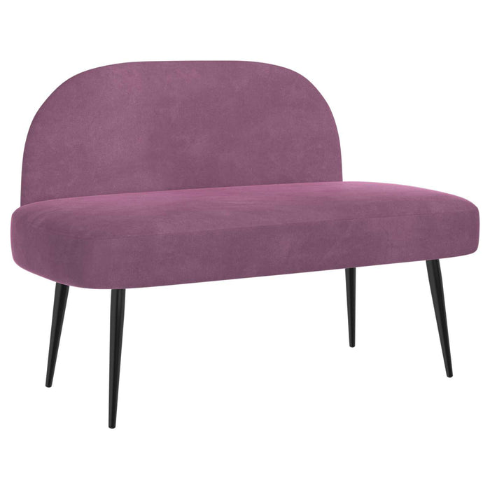 Bancă tapițată cu spătar Violet 110 x 60 x 76 cm Catifea WALTI