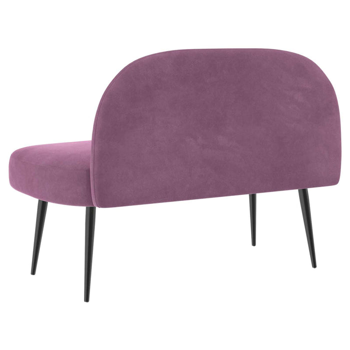 Bancă tapițată cu spătar Violet 110 x 60 x 76 cm Catifea WALTI