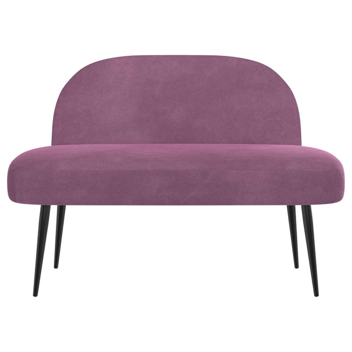 Bancă tapițată cu spătar Violet 110 x 60 x 76 cm Catifea WALTI