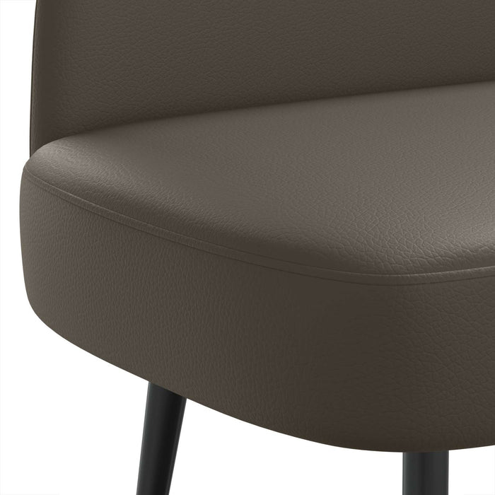 Bancă tapițată cu spătar Gri 110 x 60 x 76 cm Piele artificială WALTI