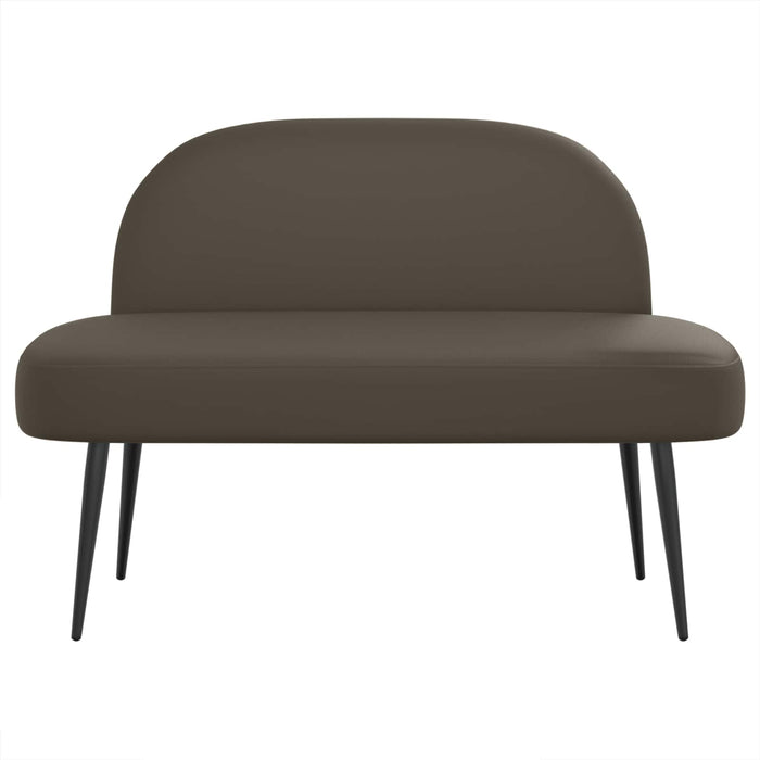Bancă tapițată cu spătar Gri 110 x 60 x 76 cm Piele artificială WALTI