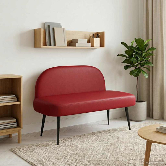 Bancă tapițată cu spătar bordo 110 x 60 x 76 cm WALTI