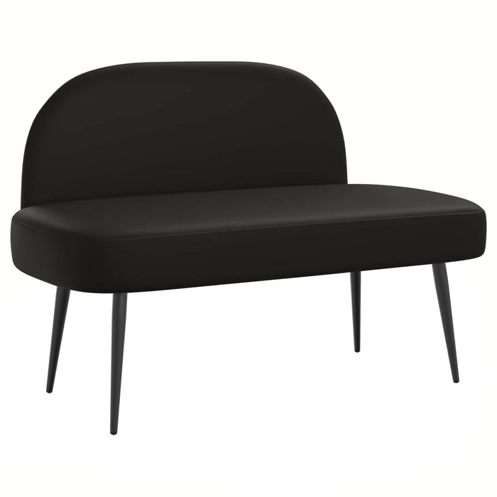 Bancă tapițată cu spătar Negru 110 x 60 x 76 cm - WALTI WALTI