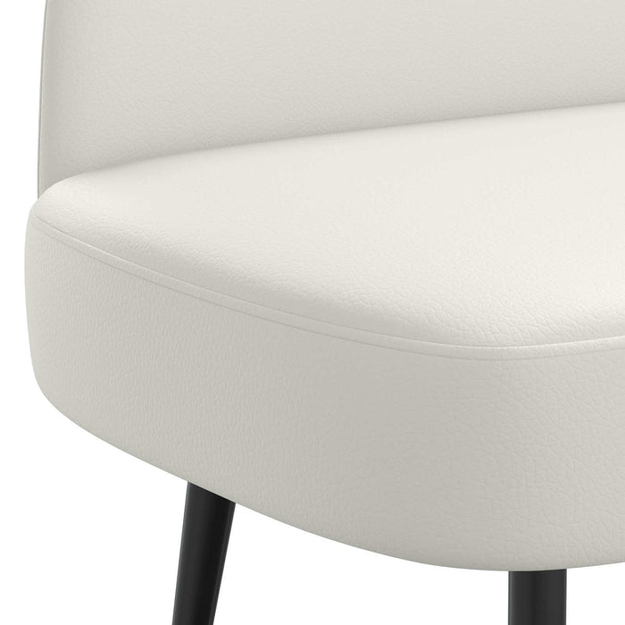 Bancă tapițată cu spătar Alb 110 x 60 x 76 cm Piele artificială WALTI