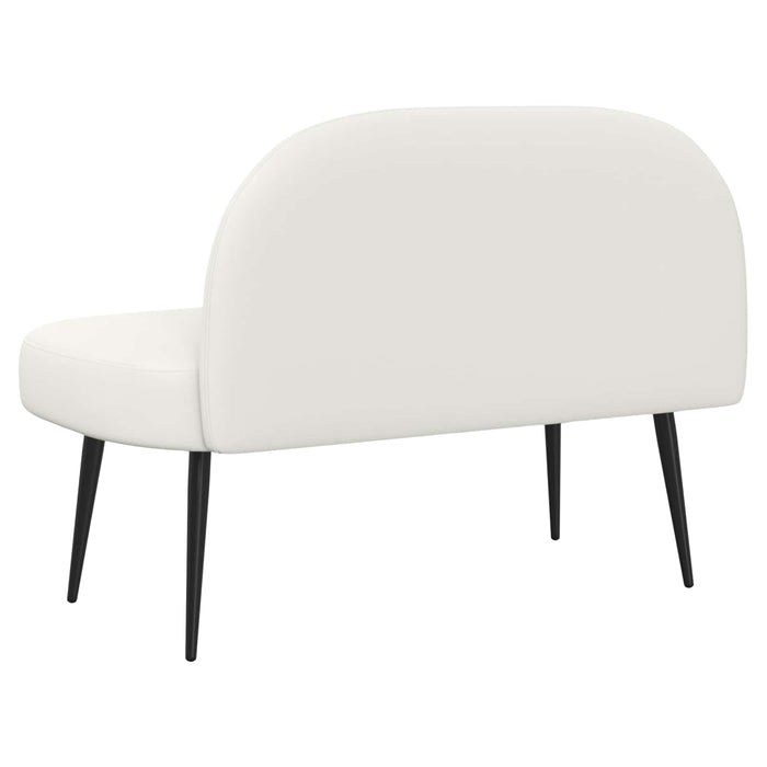 Bancă tapițată cu spătar Alb 110 x 60 x 76 cm Piele artificială WALTI