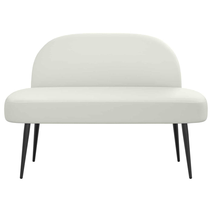 Bancă tapițată cu spătar Alb 110 x 60 x 76 cm Piele artificială WALTI