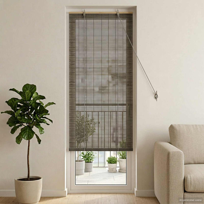 Rulou textil Gri 40 x 220 cm Bambus WALTI