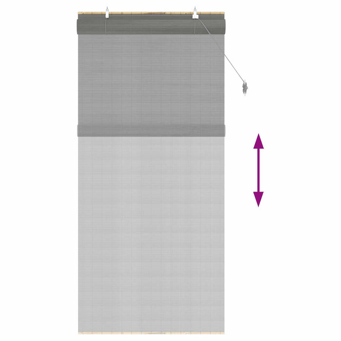 Rulou textil Gri 80 x 220 cm Bambus WALTI