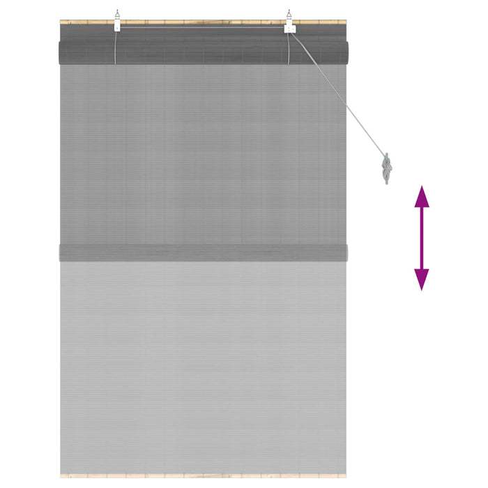 Rulou textil Gri 100 x 160 cm Bambus WALTI
