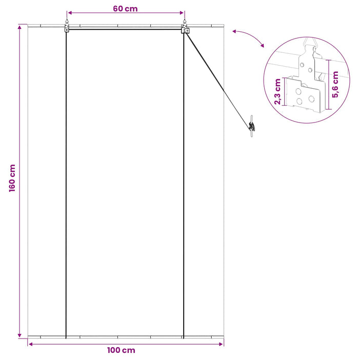 Rulou textil Gri 100 x 160 cm Bambus WALTI