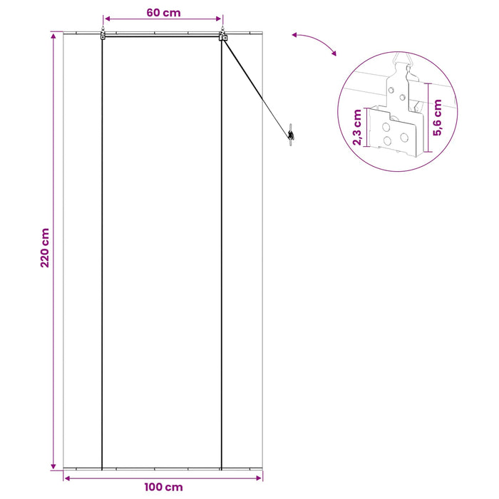 Rulou textil Gri 100 x 220 cm Bambus WALTI