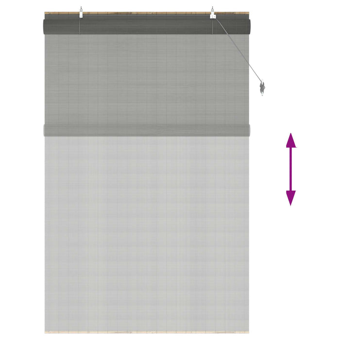 Rulou textil Gri 130 x 220 cm Bambus WALTI