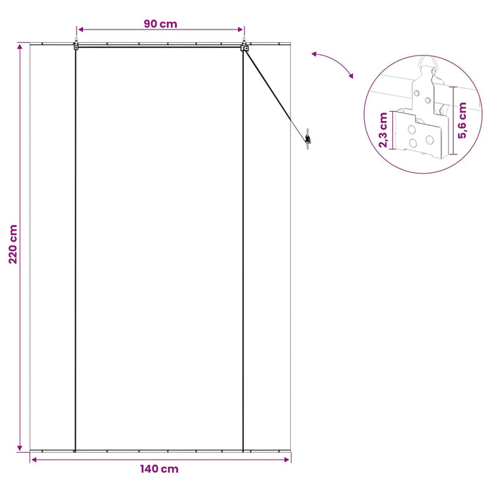 Rulou textil Gri 140 x 220 cm Bambus WALTI