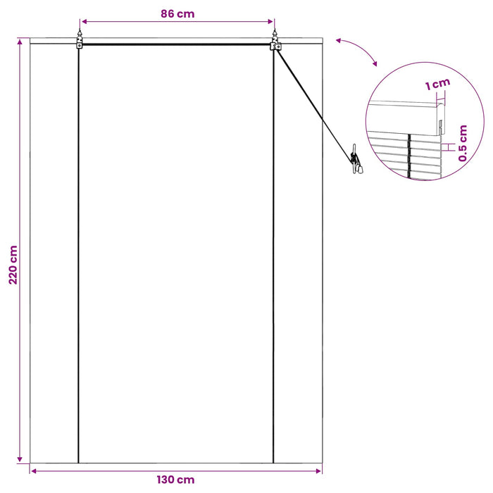 Rulou textil Maro 130 x 220 cm Bambus WALTI