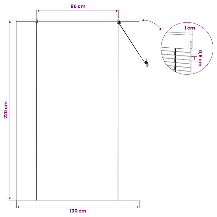 Rulou textil natural 130 x 220 cm Bambus WALTI