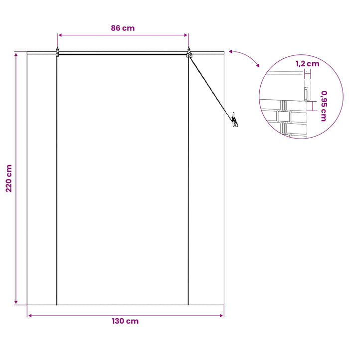 Rulou textil Maro 130 x 220 cm Bambus - WALTI WALTI
