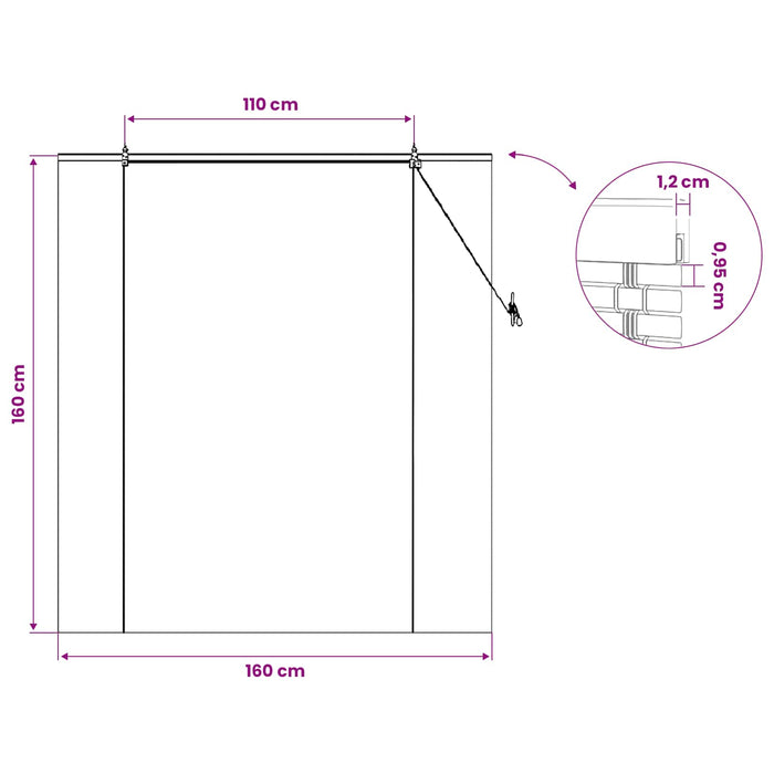 Rulou textil Maro 160 x 160 cm Bambus - WALTI WALTI