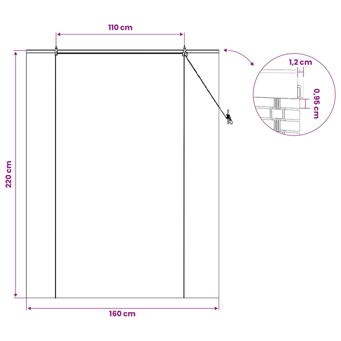Rulou textil Maro 160 x 220 cm Bambus - WALTI WALTI